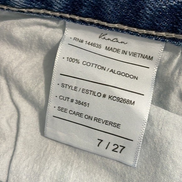 NWT Kancan The Ann Hem Distressed Jean Shorts Size 27 Denim - Picture 9 of 10